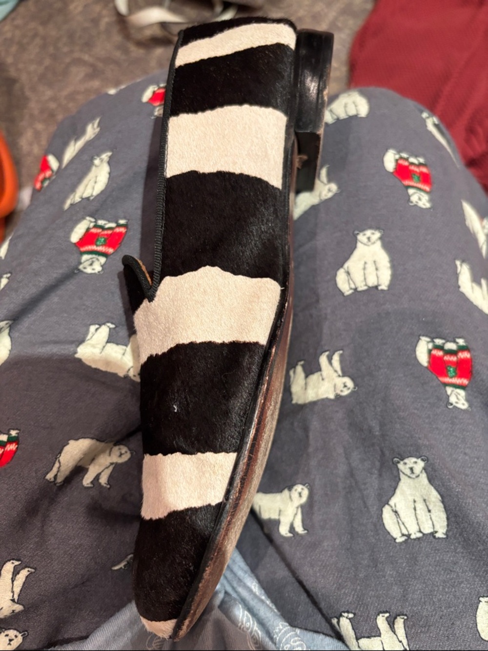 COACH Black and Cream Striped Women's Loafers - Picture 8 of 8